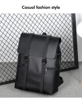 Mochila De Cuero Negro para hombre, bolso de viaje genuino, informal, para la escuela, a la moda, grande, para ordenador portátil - details 12