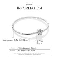 Pulsera de plata de ley 925 con forma de corazón y mariposa para mujer, brazalete de cadena de seguridad, compatible con abalorios originales, joyería - details 31