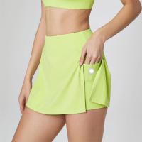 Falda deportiva de verano de cintura alta para mujer con bolsillo interior dividido, conjunto de golf para fitness y tenis - details 13
