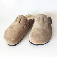 Zapatos de cuero para hombre y mujer, antideslizantes, con bolsa, estilo fresco, zapatillas de playa, lana caliente. - details 11