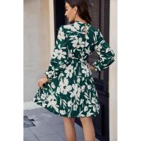 Vestido de Mujer con Mangas Largas y Cuello Medio Alto, Estilo Bohemio, Casual, Elegante, Liquidación, Grande - details 2
