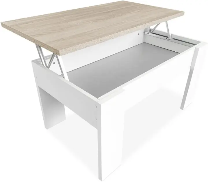 Mesa de Cena Elegante Altura Ajustable Madera Acabado en Color Cambria - 1