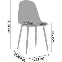 Juego de 4, Estilo Nórdico Vintage de Cuero Sintético con Patas de Metal, Sillas de Comedor para la Cocina, Sillones para el Salón, Color Marrón - details 7