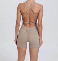 Mono de yoga Peach para levantamiento de glúteos y espalda hermosa para correr al aire libre para mujer, ejercicio ajustado, mono de fitness de secado rápido - details 32