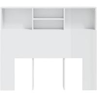 Mueble de Cabeza de Armario de Dormitorio Blanco Estantería de Pared con Almacenamiento - details 31