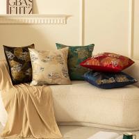 Fundas de Almohada Decorativas de Lujo para Sala de Estar Diseño de Hojas de Ginkgo Bronceado Dorado Estilo Nórdico para Sofá - details 6