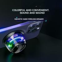 Mini Altavoz Bluetooth 2 en 1, Subwoofer de sonido estéreo magnético, caja de sonido inalámbrica creativa con iluminación RGB, soporte para teléfono - details 10