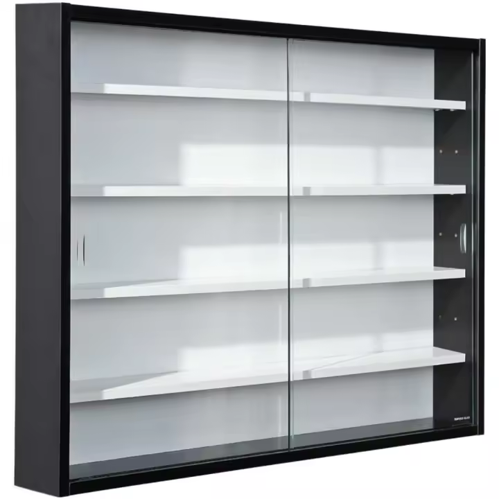 Vitrina de Colección Estantería de Pared de Cristal Estantería Colgante MDF - 1