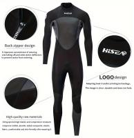 Traje de neopreno de cuerpo completo para hombre, Traje de buceo de manga larga, traje de baño de protección solar para hombre - details 3