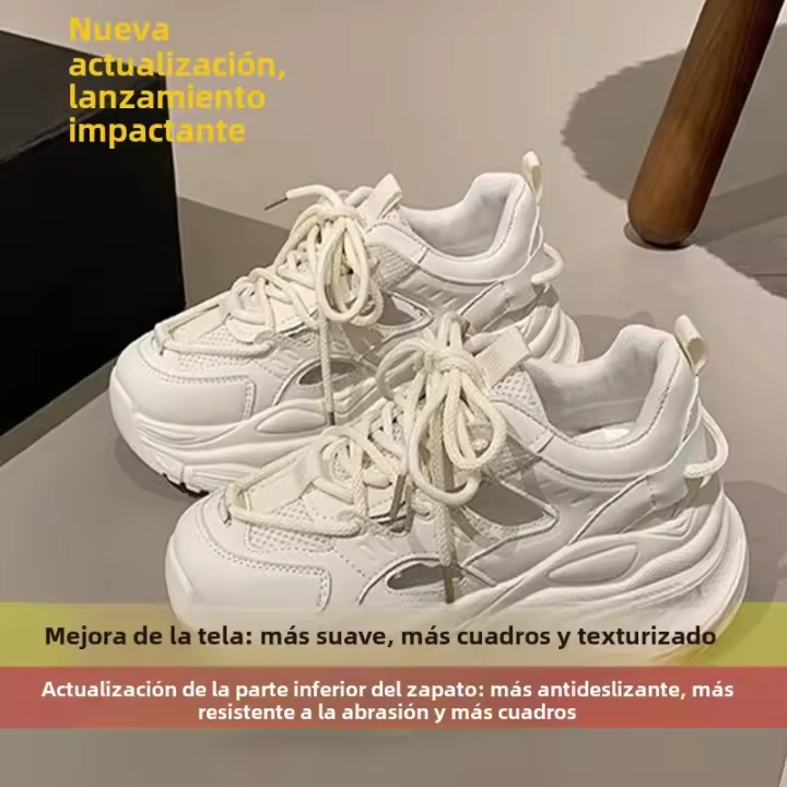 Nuevas Zapatillas De Plataforma De Malla Transpirable, Zapatos Casuales De Moda - 1