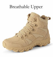 Botas militares de combate táctico para hombre, zapatos de seguridad para el trabajo, caza, tobillo, zapatillas de deporte al aire libre, Botas de senderismo de corte alto, seguridad - details 10