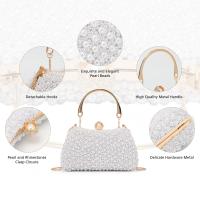 Bolso de mano de cena de perlas para mujer, bolso de mano con cuentas de cristal, adecuado para bodas, novias, fiestas, bailes - details 10