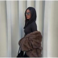 Chaqueta cálida de piel sintética para mujer, abrigo elegante de manga larga con solapa, color marrón, grueso, a la moda, novedad de invierno, 2024 - details 7