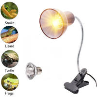 Lámpara de calor para reptiles, luz solar de espectro completo UVA UVB con Clip giratorio e interruptor para acuario, color blanco y negro - details 0
