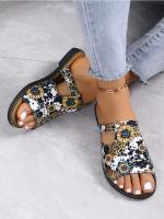 2025 verano nuevas flores de colores sandalias de una palabra absorbentes de sudor transpirables de gran tamaño mujeres - details 6