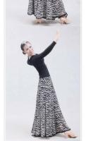 Falda flamenco leopardo para mujer, faldas salón, vestido baile tango, vals estándar de cebra, nuevo color - details 2