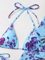Microbikini de 3 piezas para mujer, traje de baño estampado, conjunto de Bikini Sexy, ropa de playa, Bikini estampado 2024 - details 15