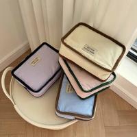 Bolsa de cosméticos portátil de Color contrastante, billetera de estilo coreano, monedero de Color sólido, bolsa de almacenamiento de pañuelos sanitarios suave y ligera - details 42