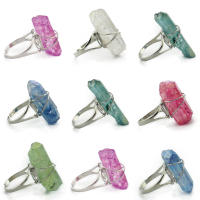 Piedra natural original columna de cristal barra de cristal anillo hecho a mano Europa y Estados Unidos transfronterizo regalo personalizado regalo para mujer regalo de cumpleaños regalo navideño - details 1