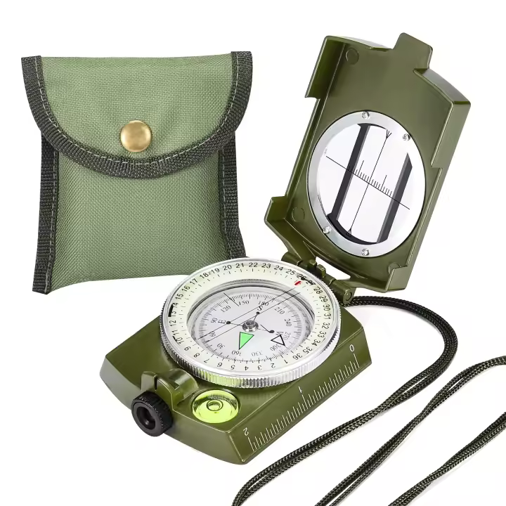 Brújulas, Brújula de senderismo para supervivencia con, Brújula de supervivencia, Brújula de supervivencia táctica impermeable, duradera y de bolsillo con cordón, Escalada, ciclismo, exploración de geología - 1