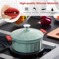 Soporte de silicona antideslizante resistente al calor, Clips de olla, soporte de mango de olla, cubierta protectora, cubierta de mango de sartén, accesorios de cocina - details 7