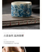 Ru Kiln Golden Wanhua Master, degustación de alta gama, cerámica única, uso Personal, juego de Kung Fu, taza de té pequeña - details 3