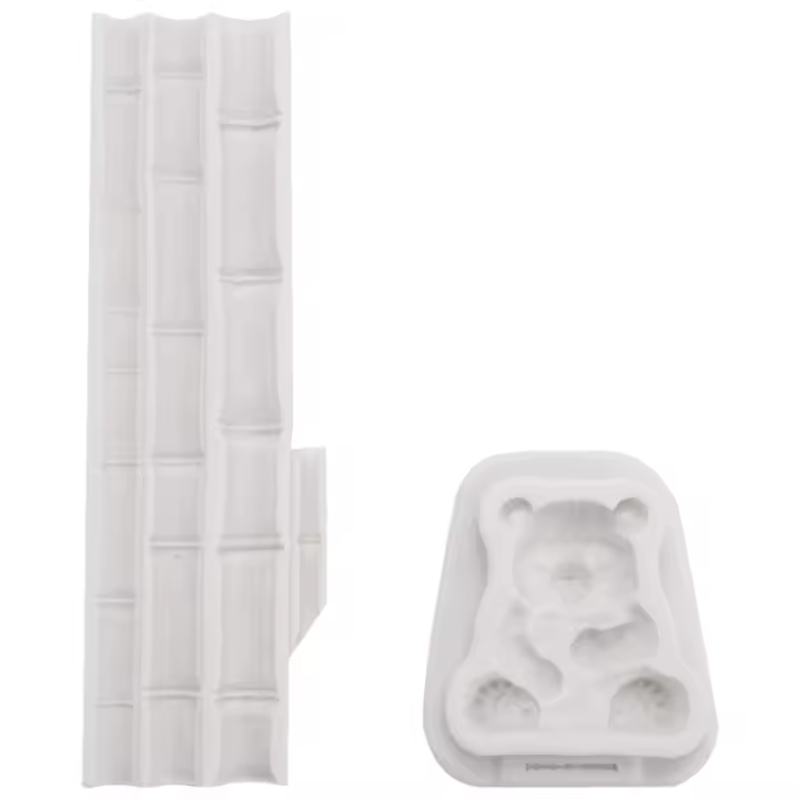 Molde de silicona de Panda de bambú para decoración de pasteles, herramientas para hornear Chocolate, utensilios de cocina para pasteles, Fondant - 1