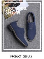Zapatos Casuales de Oxforde Azul Talla Grande 38-48 Zapatos de Vestir Transpirables de Lujo para Hombres - details 15