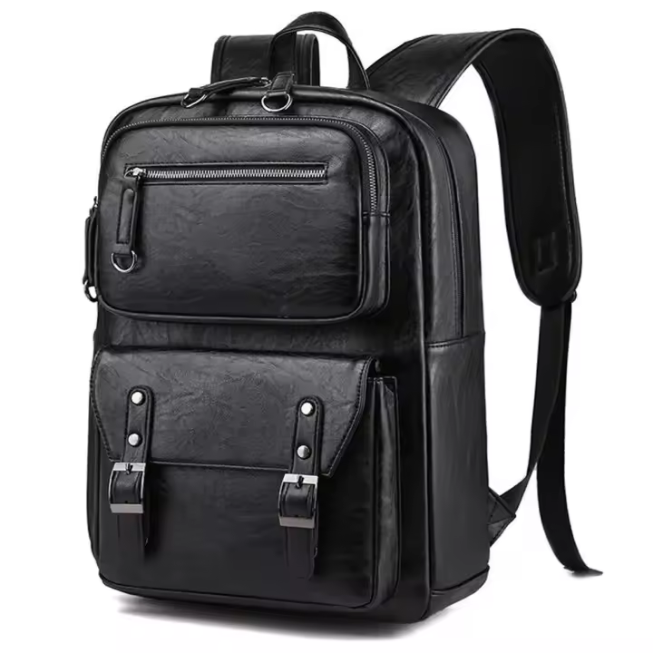 RdovkxuaMens Mochila de cuero genuino Mochila para computadora portátil de negocios Impermeable Viajes Universidad - 1