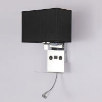Lámpara de pared minimalista para mesita de noche, lámpara de lectura con interruptor, soporte para teléfono móvil, luces de pared recargables para habitación de hotel y dormitorio - details 5
