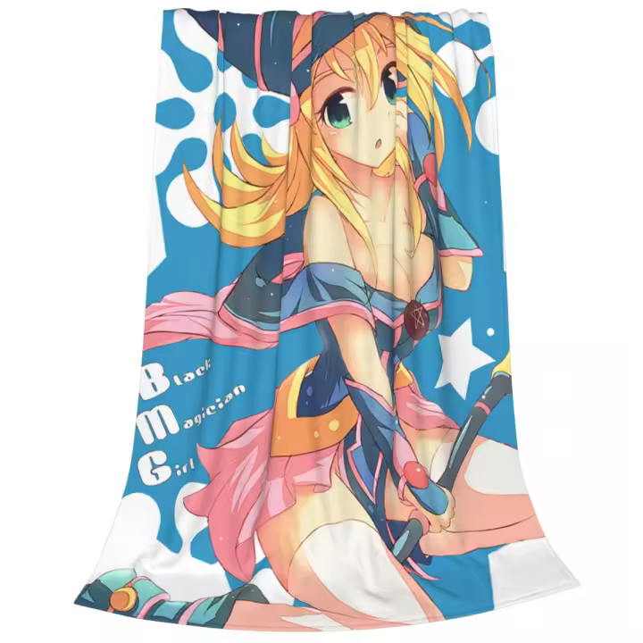 Yu-Gi-Oh Anime Manta Dark Magician Franela Divertidas Mantas cálidas para Cama Sofá Primavera/Otoño - 1