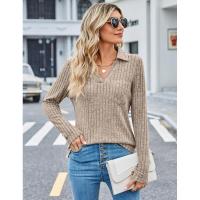 Polo de moda para mujer, camiseta informal de manga larga para primavera y otoño, elegante para mujeres jóvenes - details 1