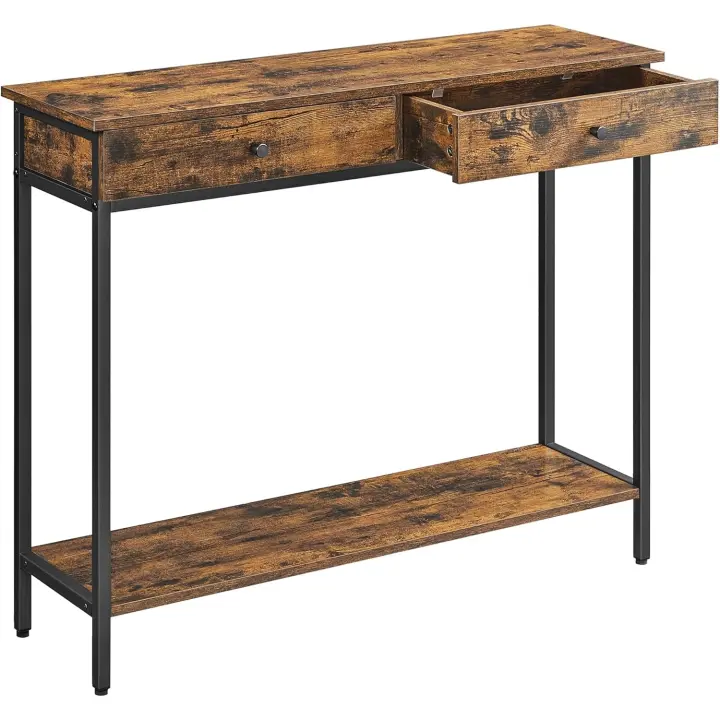 Mesa de Entrada de Acero Estilo Industrial para Sala de Estar, Dormitorio, Pasillo - 1
