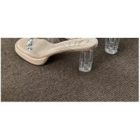 Tacones altos desgaste exterior de las mujeres 2025 verano nuevo francés tacón grueso diamantes de imitación sandalias de cristal transparente zapatillas de mujer zapatos de mujer - details 32