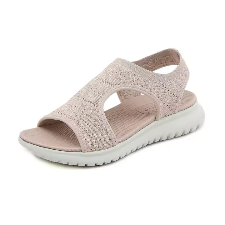 Sandalias de Plataforma de Pescado de Malla para Mujer Verano 2024 Zapatos Casuales Ligeros con Punta Abierta Moda de Sandalias Planas - 1