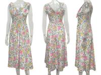 Vestido Midi de Verano Ouwu Encaje con Lazo en la Espalda, Cuello en V, Sin Mangas, Moda para Damas - details 0