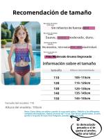 Traje de baño de sirena para niños de tres piezas grandes, medianas y pequeñas niñas princesa falda cambio gradual color fiesta rendimiento traje bikini traje de baño dividido - details 2