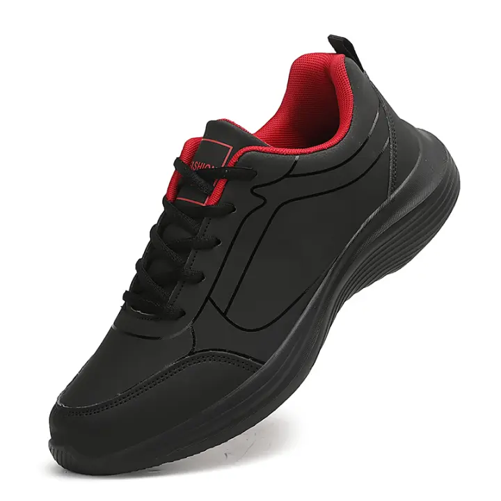 Zapatillas de deporte de cuero de alta calidad para hombre, zapatos informales impermeables, zapatillas ligeras para correr al aire libre, Tenis deportivos, zapatos planos masculinos - 1