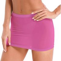 Minifalda BO elástica de tubo transparente para mujer, transparente, con lazo en la cadera, sexy, adecuada para discotecas - details 24