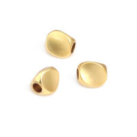 20 piezas, 4,5 MM, 6MM, 18K, Color dorado mate, latón, pulseras trenzadas lisas, cuentas espaciadoras, accesorios de joyería - details 3