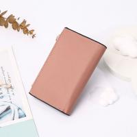 Cartera de cuero PU multifuncional portátil, cartera corta con cremallera de estilo coreano, monedero, tarjetero plegable de Color caramelo para uso diario - details 3