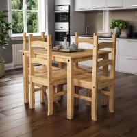 Diseños Juego de Comedor, Madera de Pino, Corona Juego de Comedor de 4 Plazas - details 0