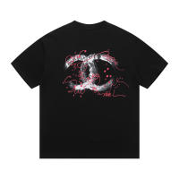 Camisetas de Verano Básicas de Moda para Hombres Algodón Puro, Cuello Redondo, Mangas Cortas, Nuevas Camisetas de Pareja con Estampados de Logotipo - details 11