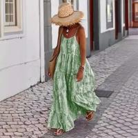Nuevo vestido largo bohemio de verano para mujer, falda con tirantes estampada a la moda para vacaciones en la playa para mujer - details 2