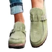 Zapatos Retro sin cordones para mujer, zuecos planos cómodos, informales, talla grande, verano, 2025 - details 0