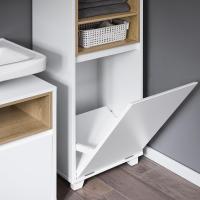 Armario de Baño de Piso con 2 Estantes Abiertos Mueble de Almacenamiento de Ropa Sucia de 35 x 30 x 105cm - details 3