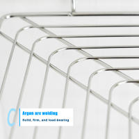 Estante de ducha de esquina, organizador de estantes de ducha con pegatinas de doble broca de 2 piezas para baño, dormitorio y cocina - details 4