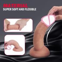Consolador realista Pene grande Penetración Punto G Estimulador de clítoris Masaje anal Ventosa suave Masturbación Estimulación vaginal Juguetes sexuales eróticos para mujeres Adultos Juguetes sexuales 7/8 pulgadas Enorme consolador realista Pene de silic - details 0