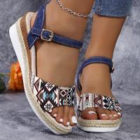 Sandalias de tacón de cuña de verano para mujer - details 5