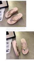 Nuevas Sandalias de Verano para Mujer 2025 Diamantes de Imitación, Estilo Playero, Viento, Moda, Talón Inclinado, Antideslizantes - details 11